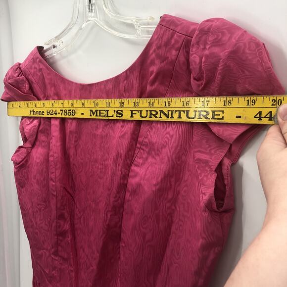 Dessy Creations VINTAGE Round Neck Fit Flare Party Dress Cap Short Sleeves SZ 10 - Picture 8 of 9